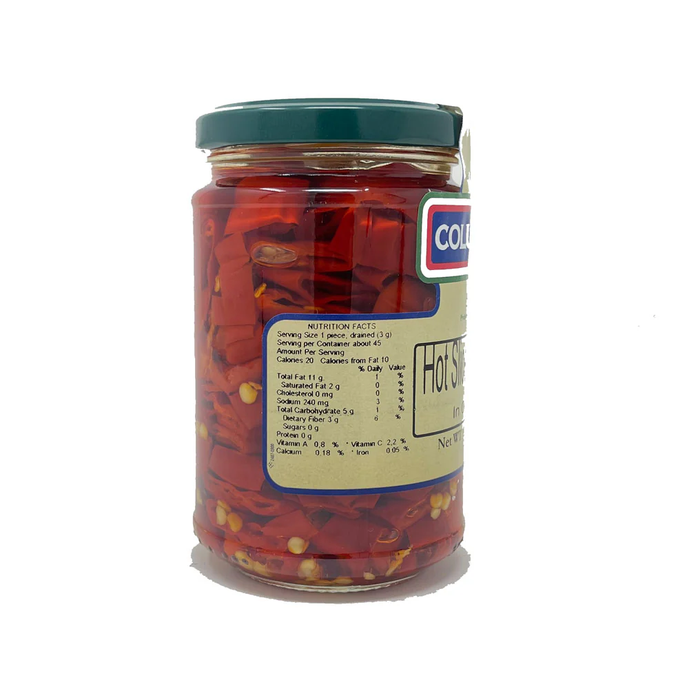 Coluccio Hot Sliced Peppers in Olive Oil, 9.52 oz | 270g - Image 3