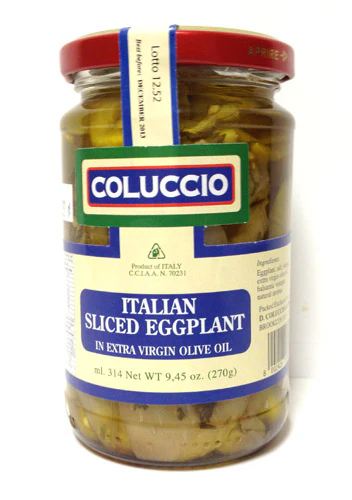 Coluccio Italian Sliced Eggplant in Extra Virgin Oil, 9.45 oz