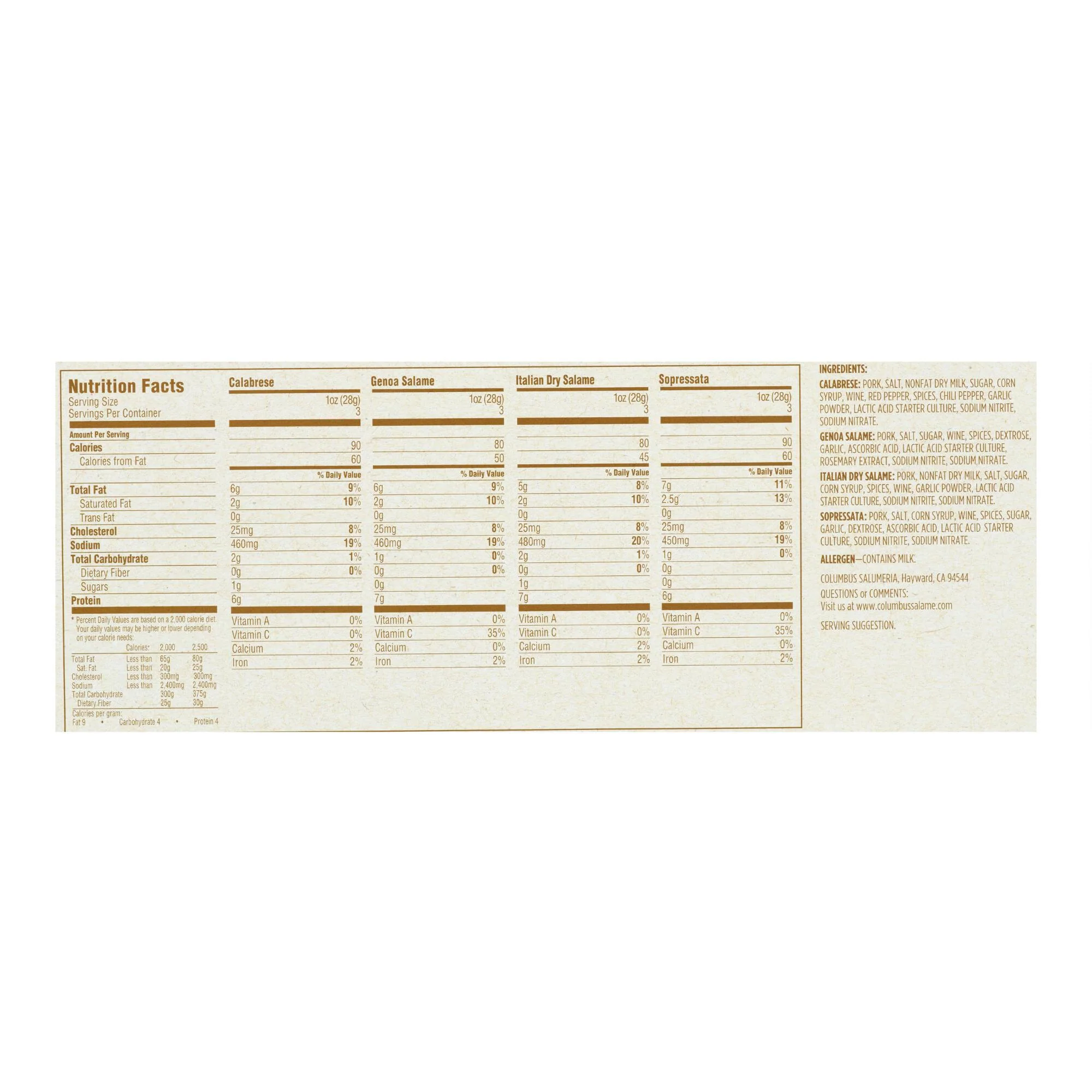 Columbus Pre-Sliced Charcuterie Sampler Pack, 12oz - Image 2