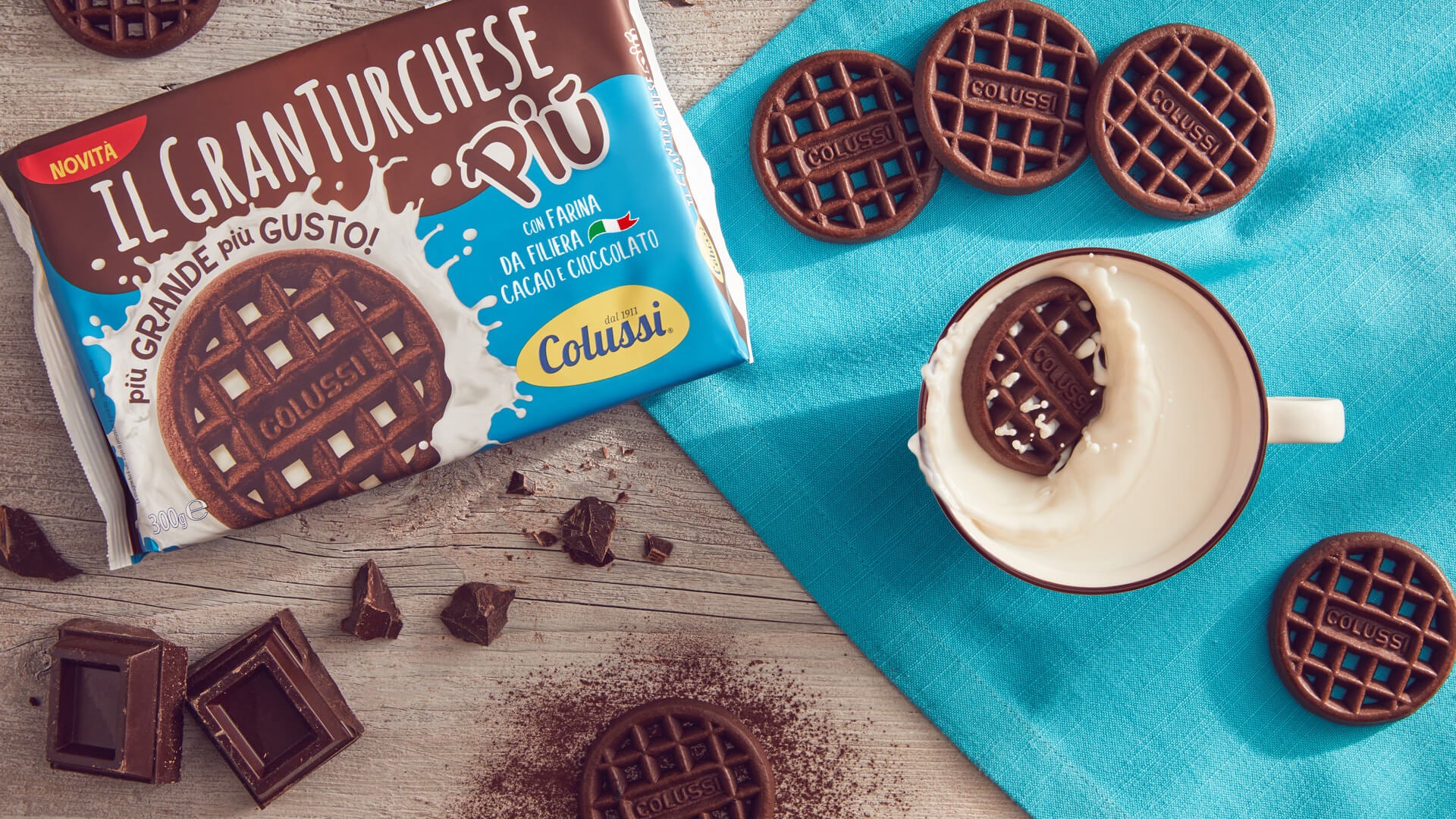 Colussi Cacao Gran Turchese Piu Cookies, 11.99 oz | 340g - Image 3