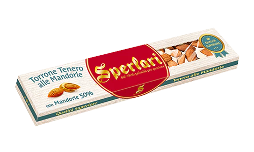 Sperlari Soft Nougat with Almond, Tenero Mandorla, Superior Quality, 3.5 oz - 100g