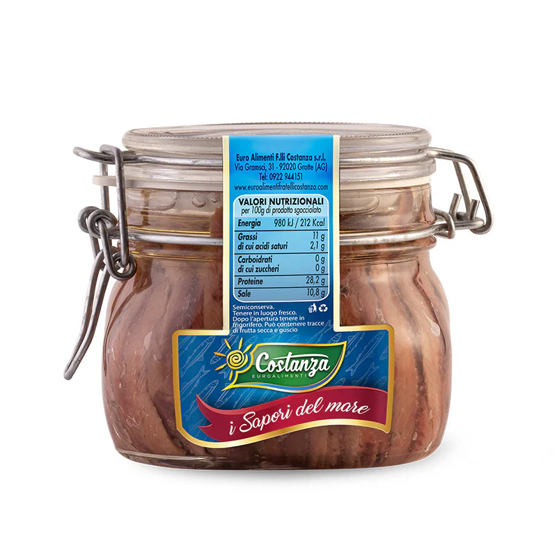 Costanza Fillets of Anchovies, Filetti di Acciughe, 580 g