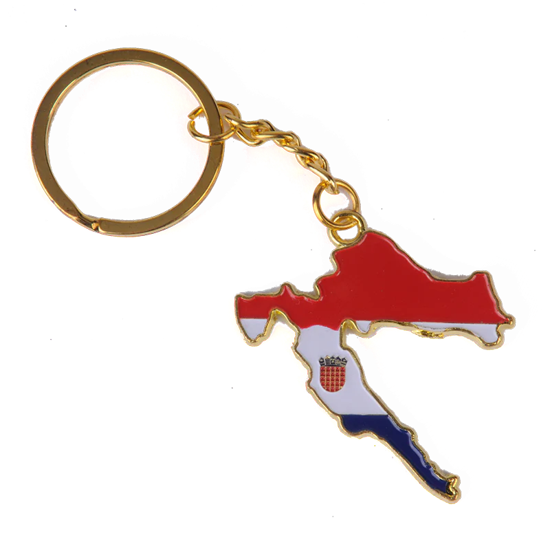 Croatia Country Shape Keychain