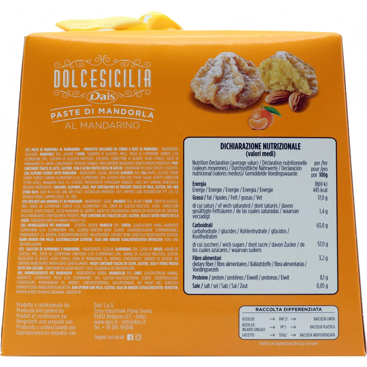 Dais Almond Cookies with Clementine, 7.76 oz | 220g - Image 2