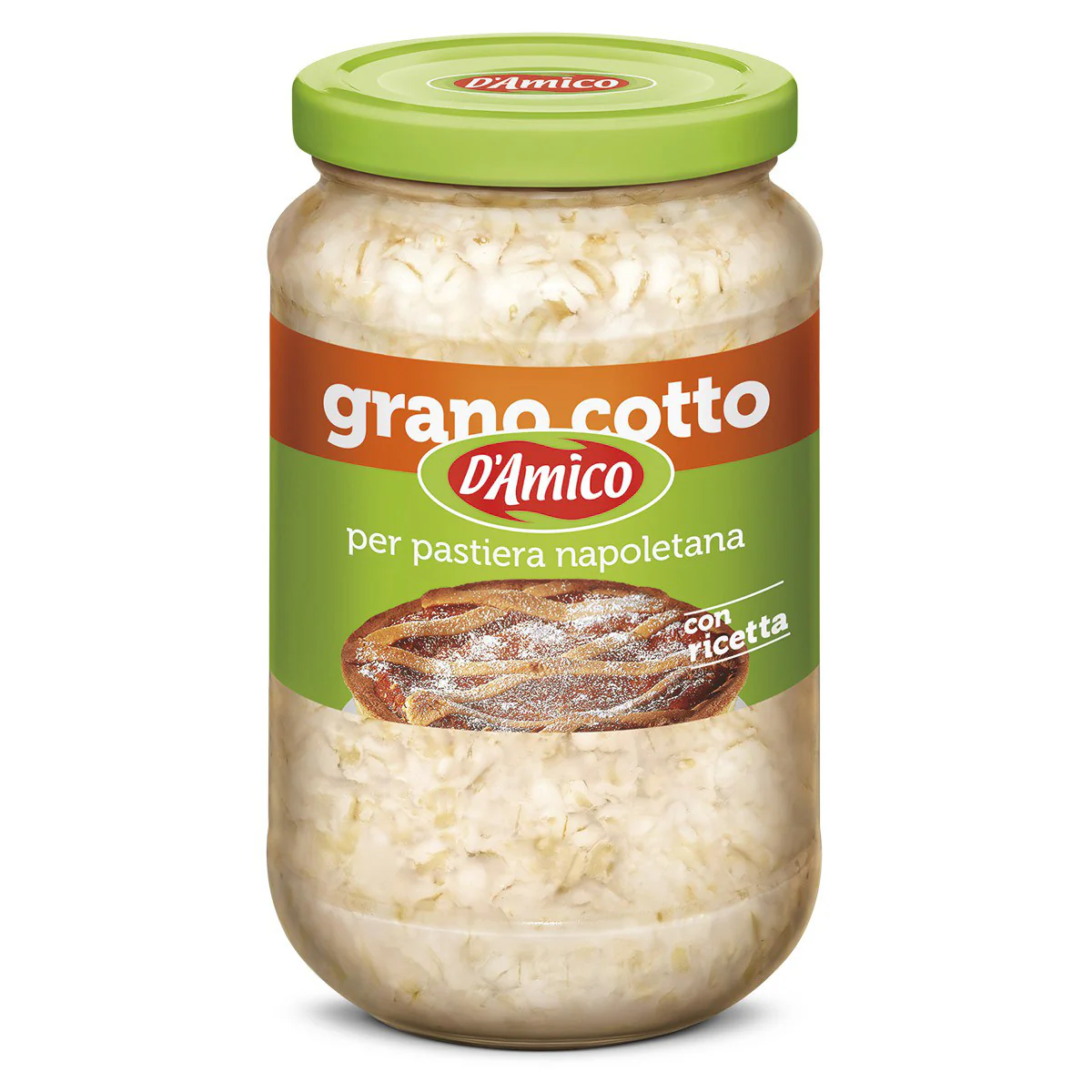 D'Amico Cooked Wheat Grains for "Pastiera Napoletana" Pie, 20.5 oz | 580g