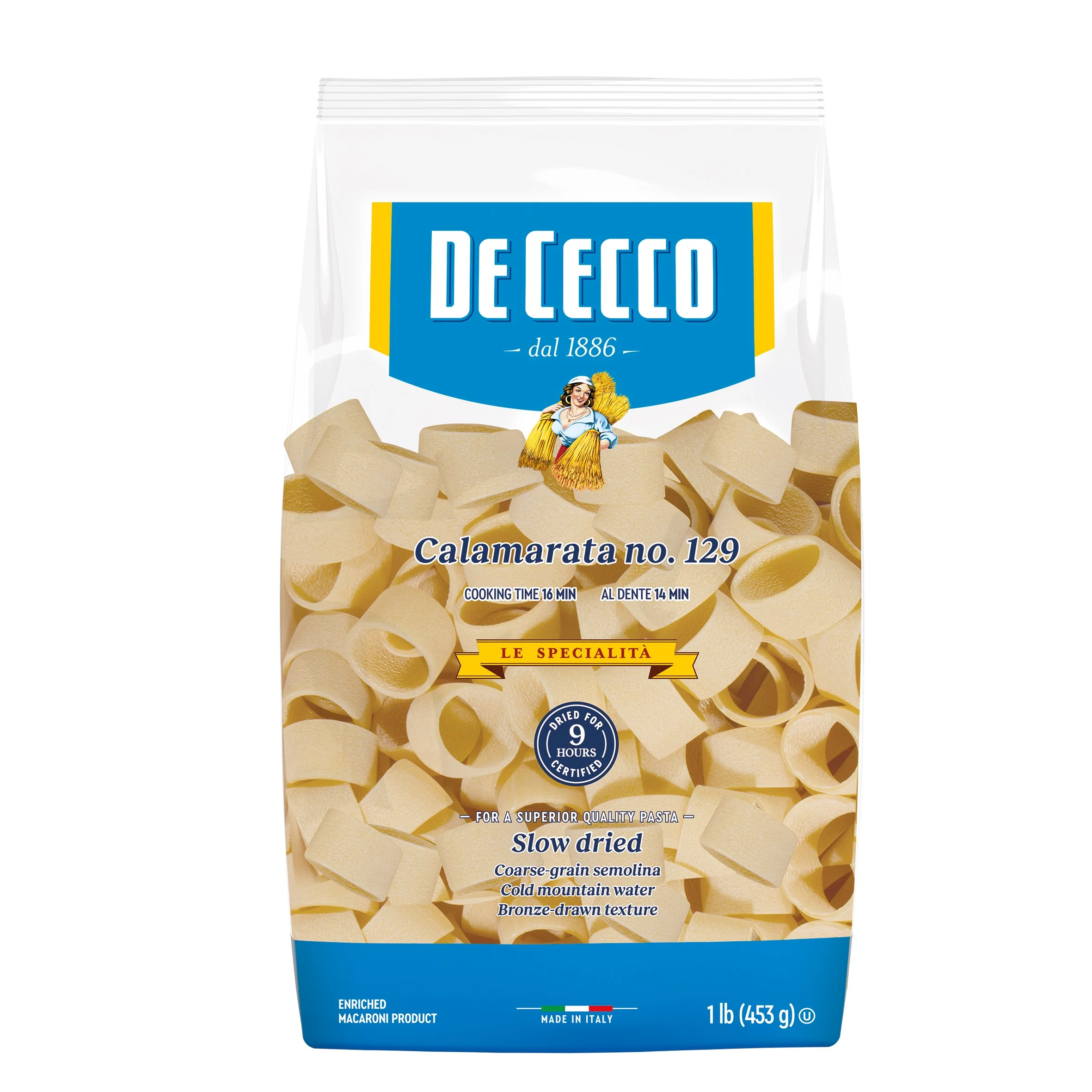 De Cecco Calamarata #129, 1 lb | 453g | Product of Italy