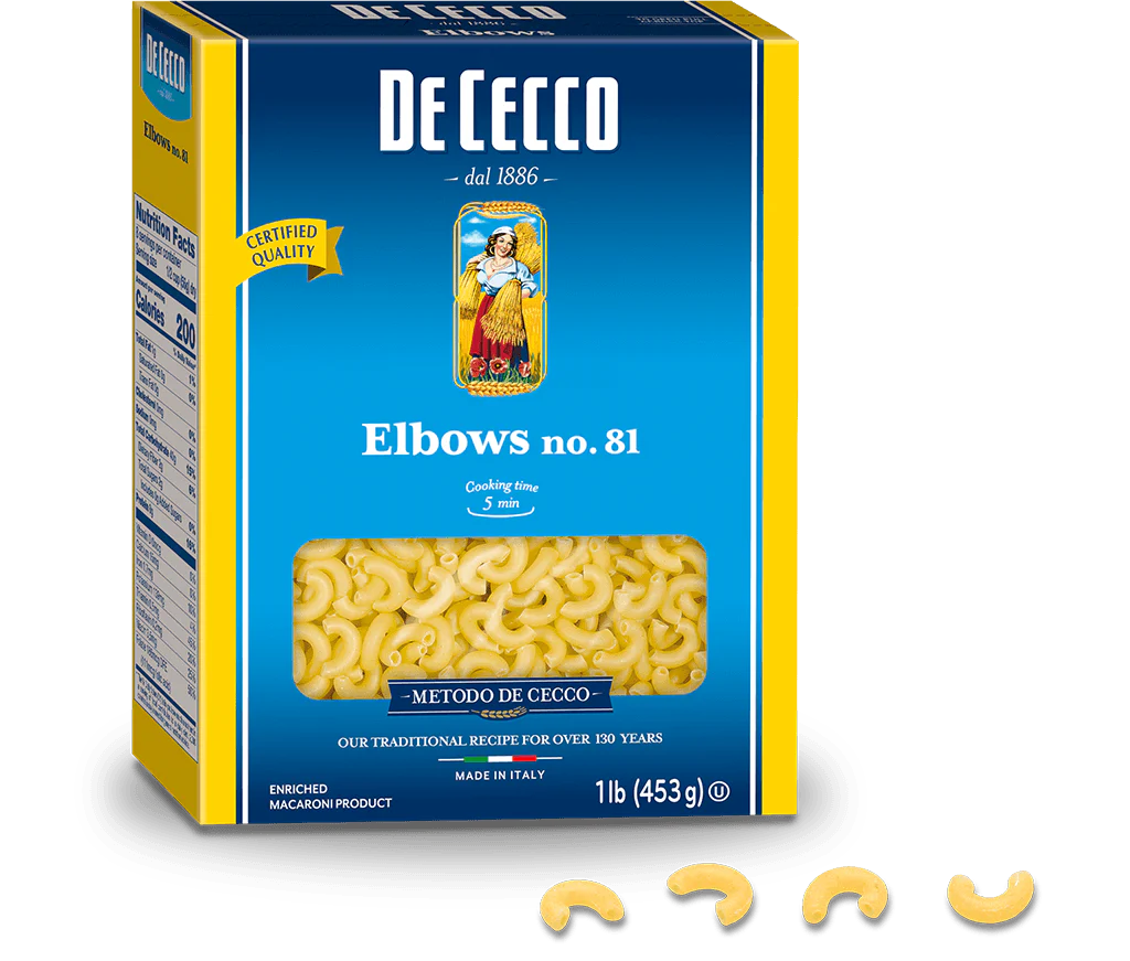 De Cecco Elbow, #81, 1 lb | 453g