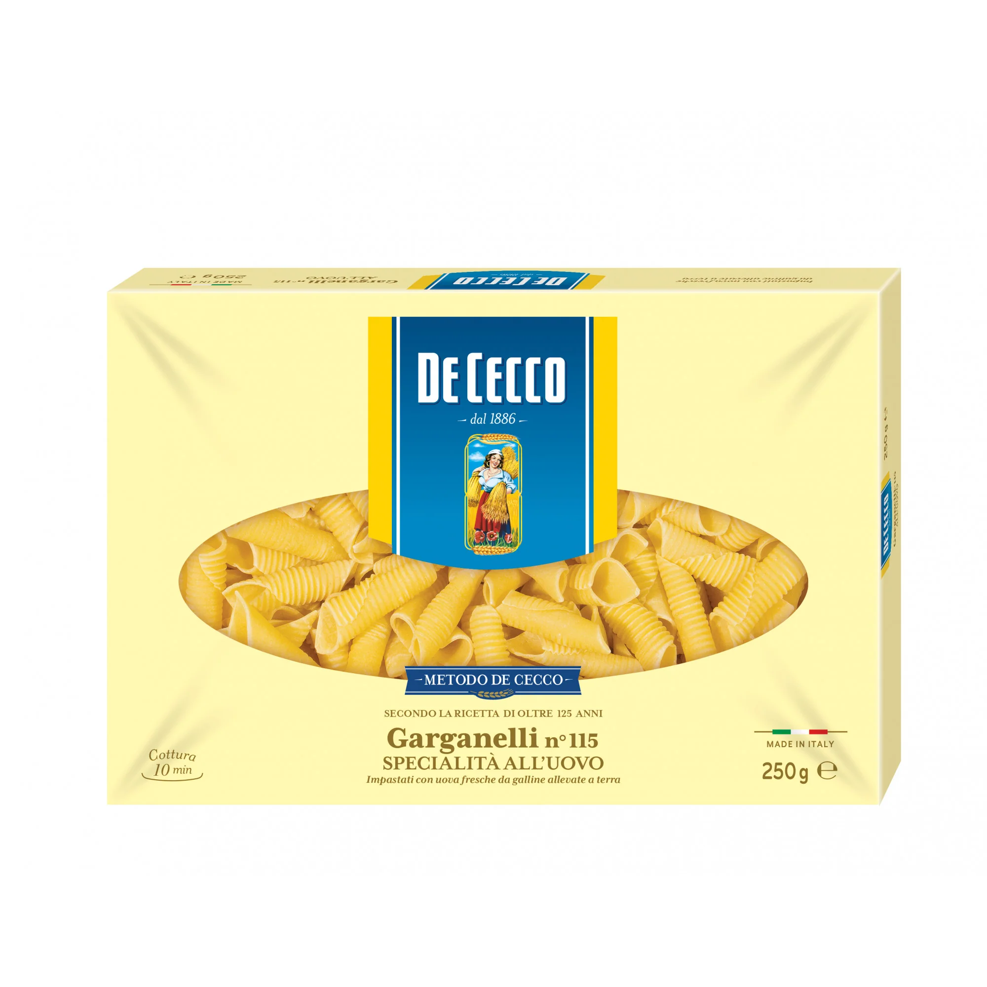 De Cecco Garganelli No. 115 with egg, 8.8 oz | 250 g - Image 2