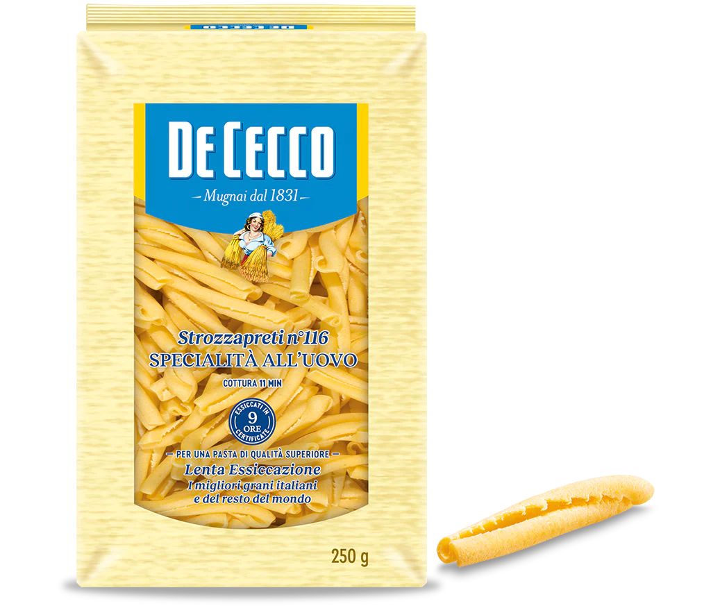De Cecco Strozzapreti No. 116 with egg, 8.8 oz | 250 g