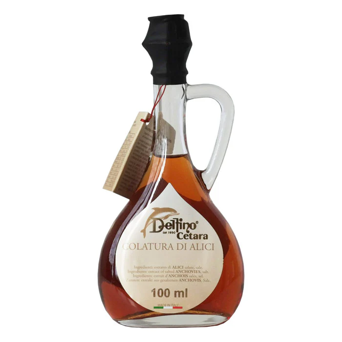 Delfino Colatura di Alici, Salted Anchovy Extract, Giulia Bottle, 3.38 oz