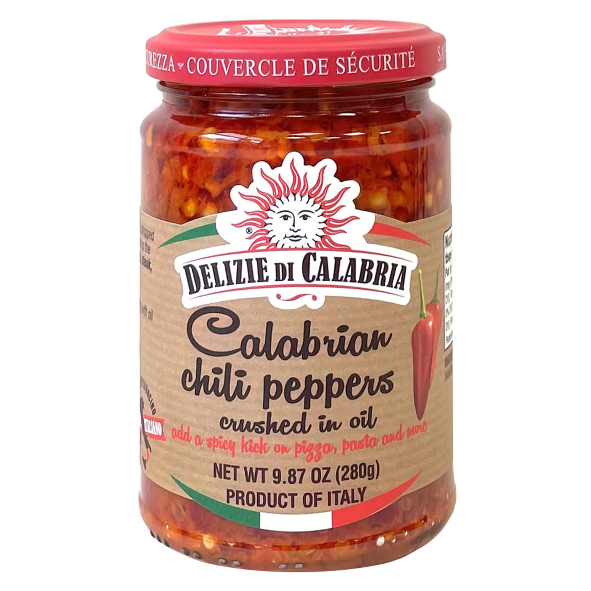 Delizie Di Calabria Crushed Calabrian Chili Peppers, 9.87 oz | 280g