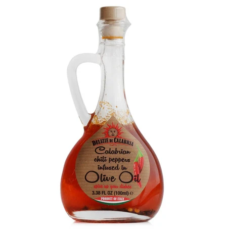 Delizie Di Calabria Calabrian Chili Peppers infused in Oil, 3.38 oz | 100ml