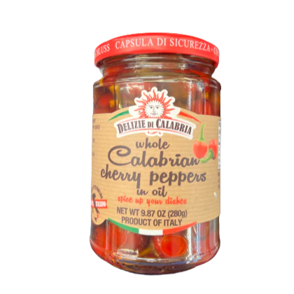 Delizie Di Calabria Cherry Calabrian Chili Peppers, 9.87 oz | 280g - Image 2