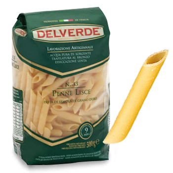 Delverde #33 Penne Lisce, 1 lb