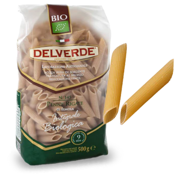 Delverde Organic Whole Grain Penne Rigate #145