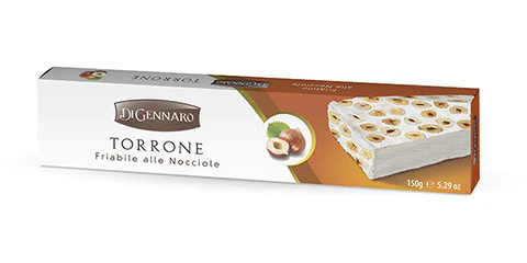 DiGennaro Hard Nougat with Hazelnuts, Torrone Friabile alle Nocciole, 5.29 oz | 150g - Image 2
