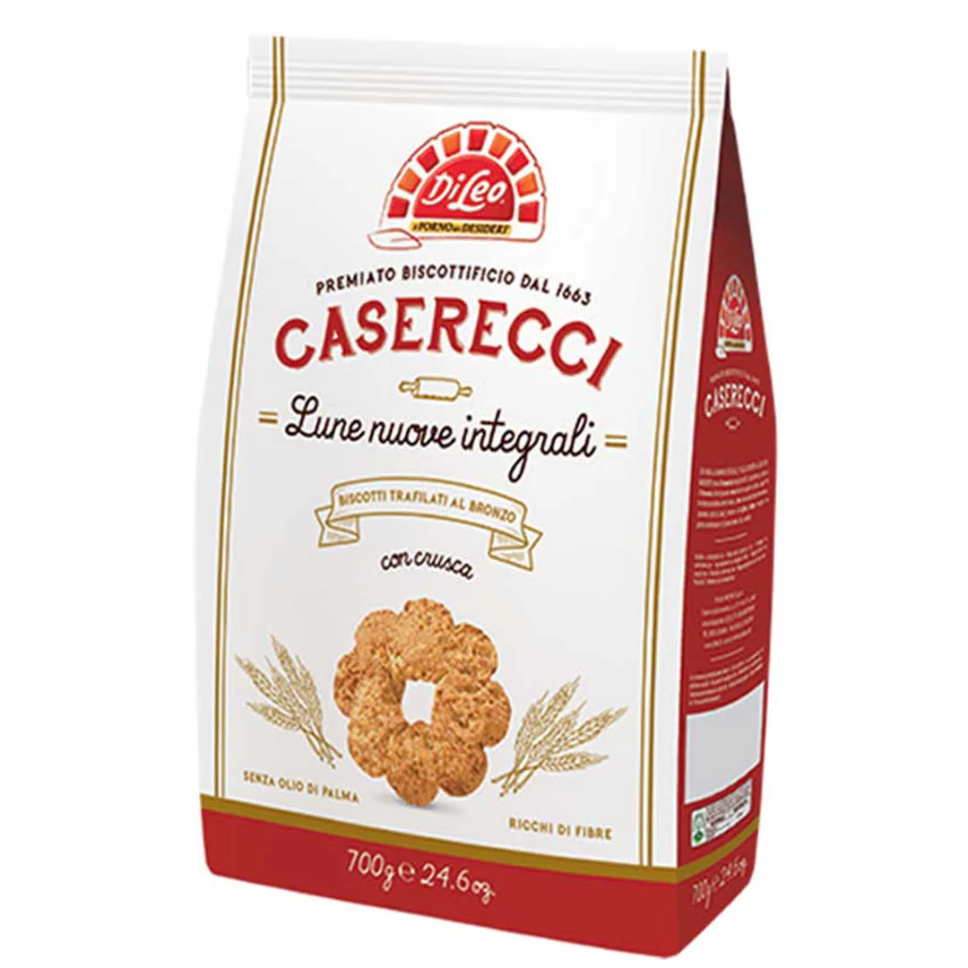 DiLeo Casercci Lune Nuove Integrali, Wholewheat Cookies, 24.6 oz | 700g
