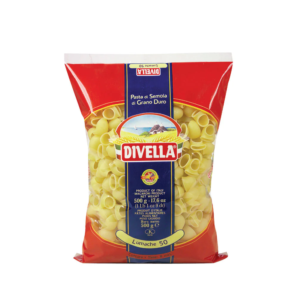 Divella Lumache Pasta, #50, 17.6 oz | 500g