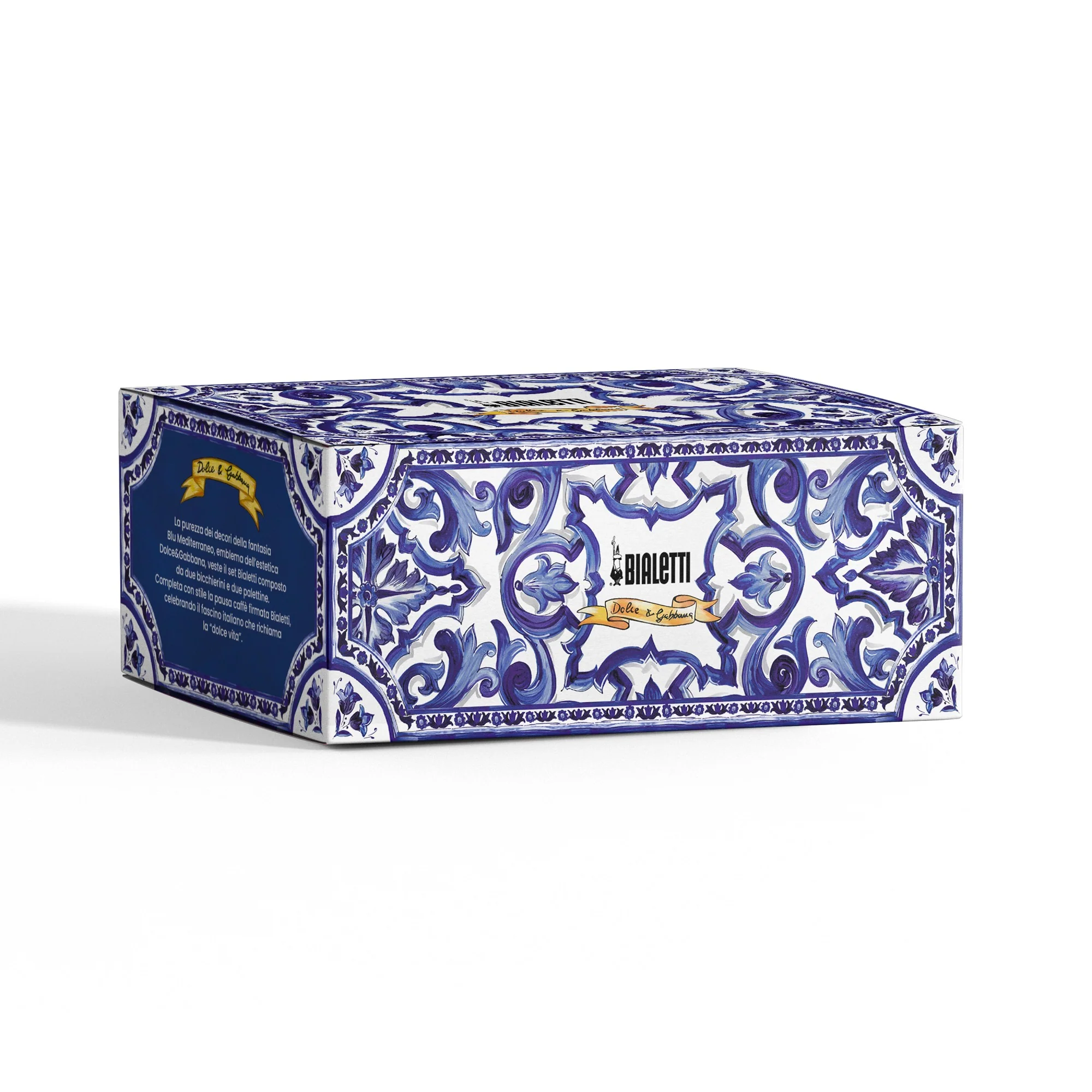 Bialetti Dolce & Gabbana Gift Set – 2 Cups & 2 Stirrers - Blu Mediterraneo - Image 2