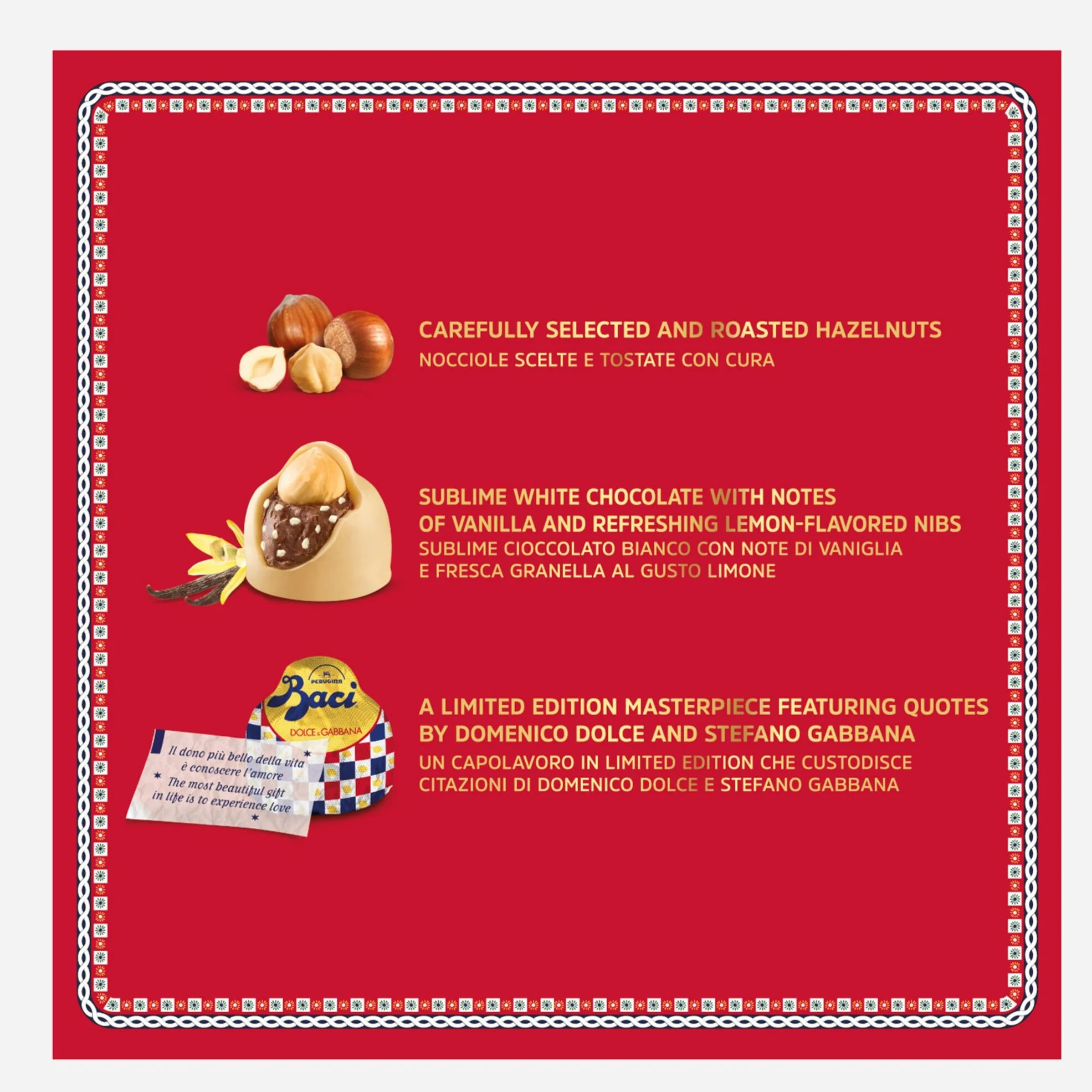 Dolce Gabbana Limited Edition Baci Perugina Dolce Vita Tin, 24 Pieces, 10.60 oz | 300g - Image 6