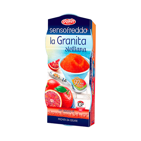 Dolfin Senso Freddo Sicilian Granita With Sicilian Blood Orange Juice PGI, 2 X 100 Ml