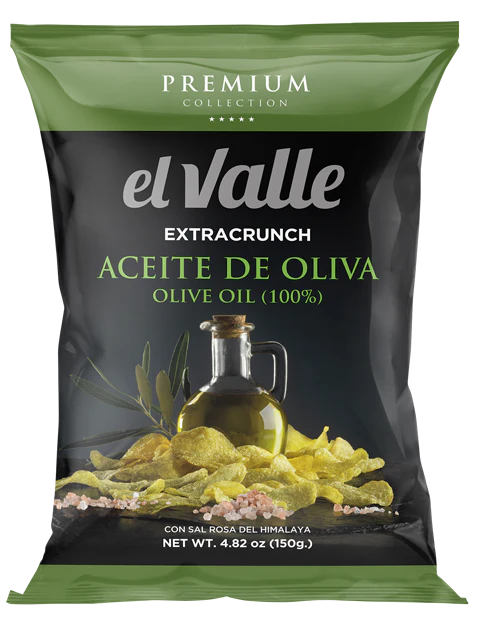 El Valle Olive Oil Potato Chips with Himalaya Salt, 4.82 oz | 150g