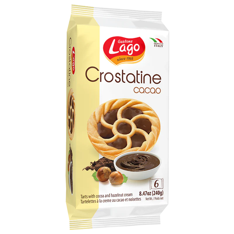 Lago Crostatine Cacao, Tarts with Cocoa And Hazelnut Cream, 8.46 oz | 6 x 1.41 oz - Image 2