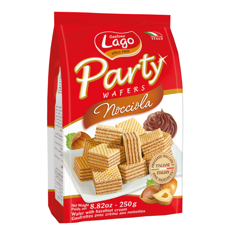 Lago Party Wafers Hazelnut, 8.82 oz | 250g