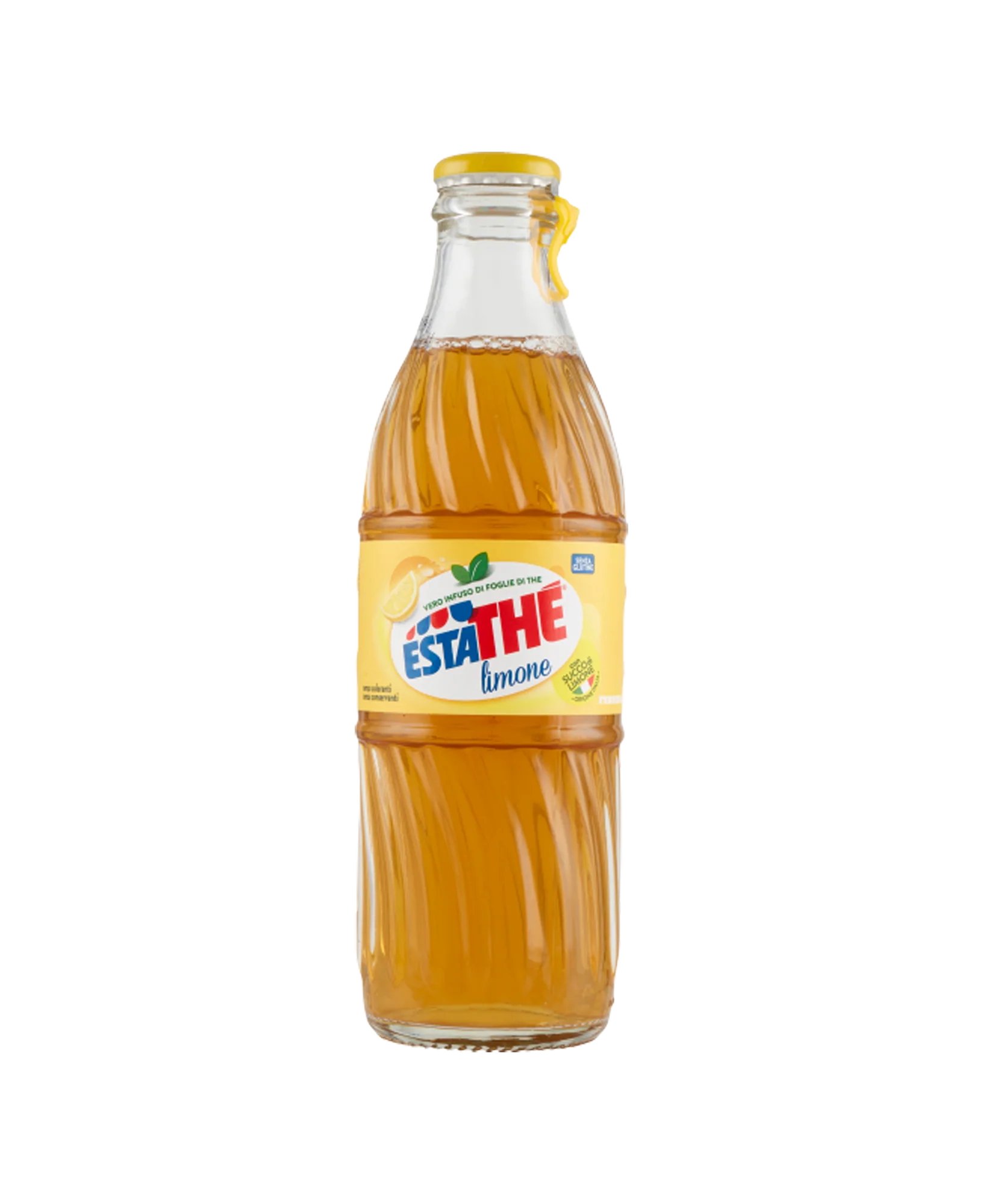 Estathé Lemon (Limone) – Italian Iced Tea in Glass Bottle, 250ml
