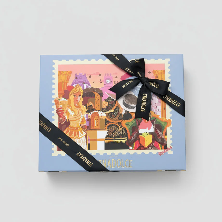 Etnadolce Vulcano Modicano Siciliana Panettone, 1 kg Gift Box with Sicilian Pupo “Ferrau” - Image 2