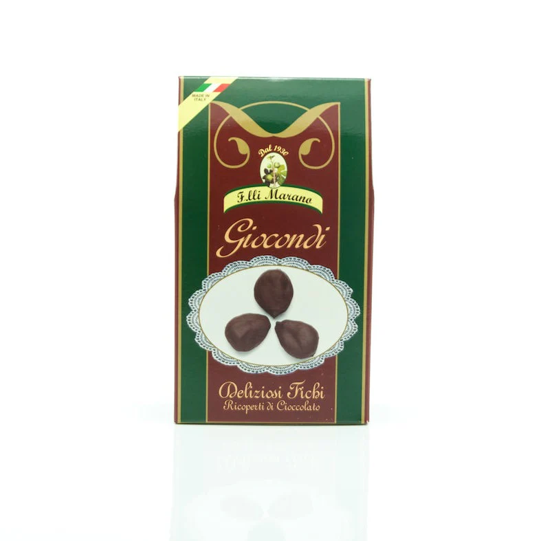 F.lli. Marano, Giocondi, Dried Figs Covered in Dark Chocolate, 8.8 oz | 250g