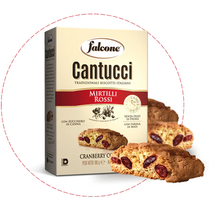 Falcone Cantuccini Mirtilli Rossi, Cranberry Cookies, 6.35 oz | 180 g - Image 3
