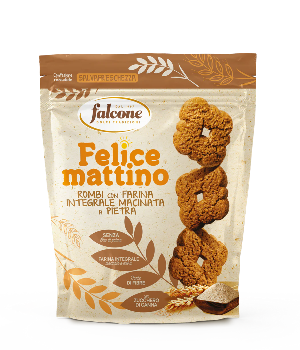 Falcone Rombi Mattino Whole Wheat Cookies, 17.6 oz | 500g