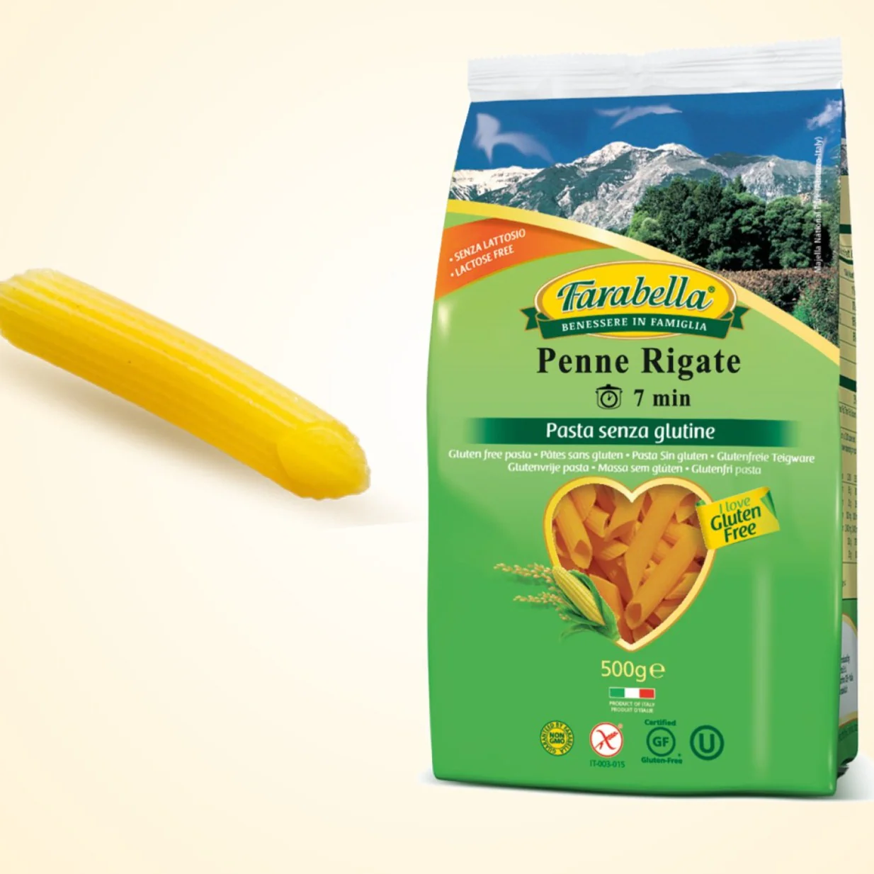 Farabella Gluten Free Penne Rigate Pasta, 12 oz | 340g