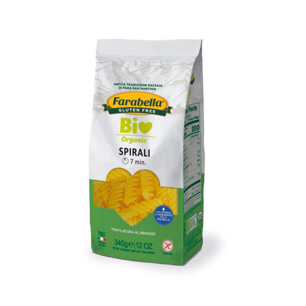 Farabella Organic Gluten Free Pasta Spirali, 12 oz | 340g