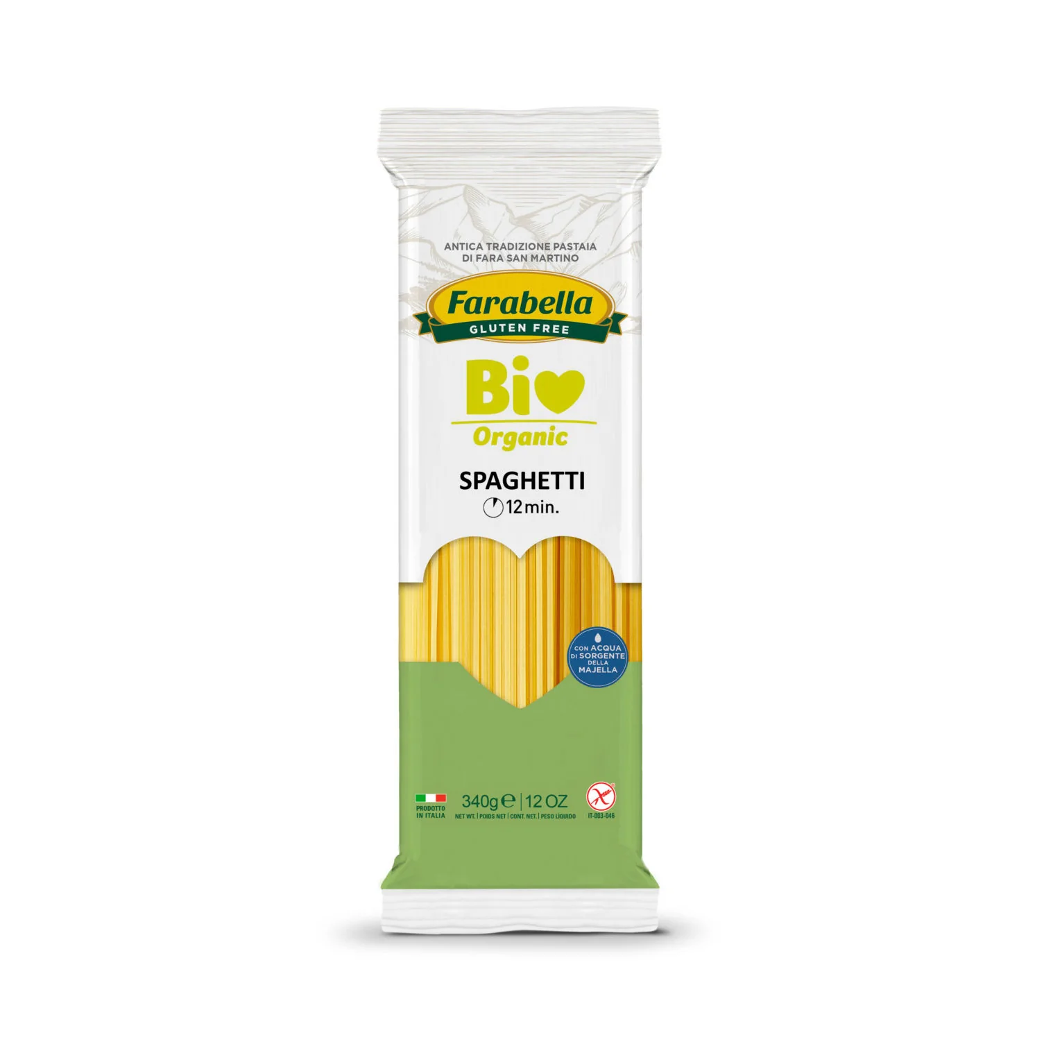Farabella Organic Gluten Free Pasta Spaghetti, 12 oz | 340g
