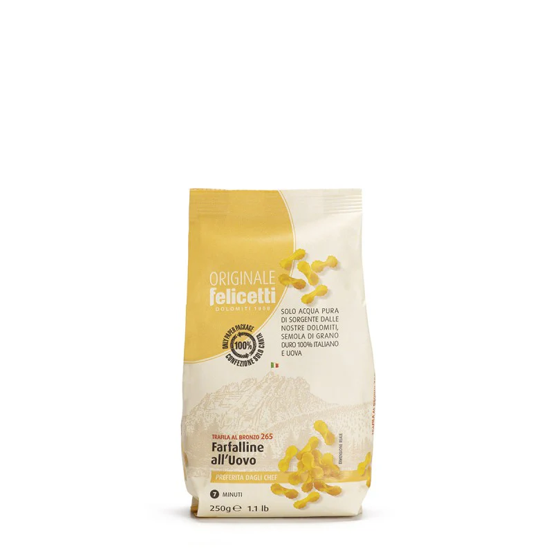 Felicetti Farfalline Egg Pasta, 8.8 oz | 250g