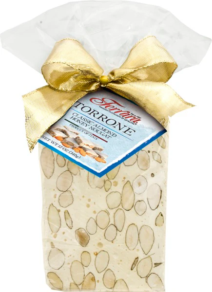 Ferrara Hard Torrone Gift Wrapped Block Nougat, 12oz