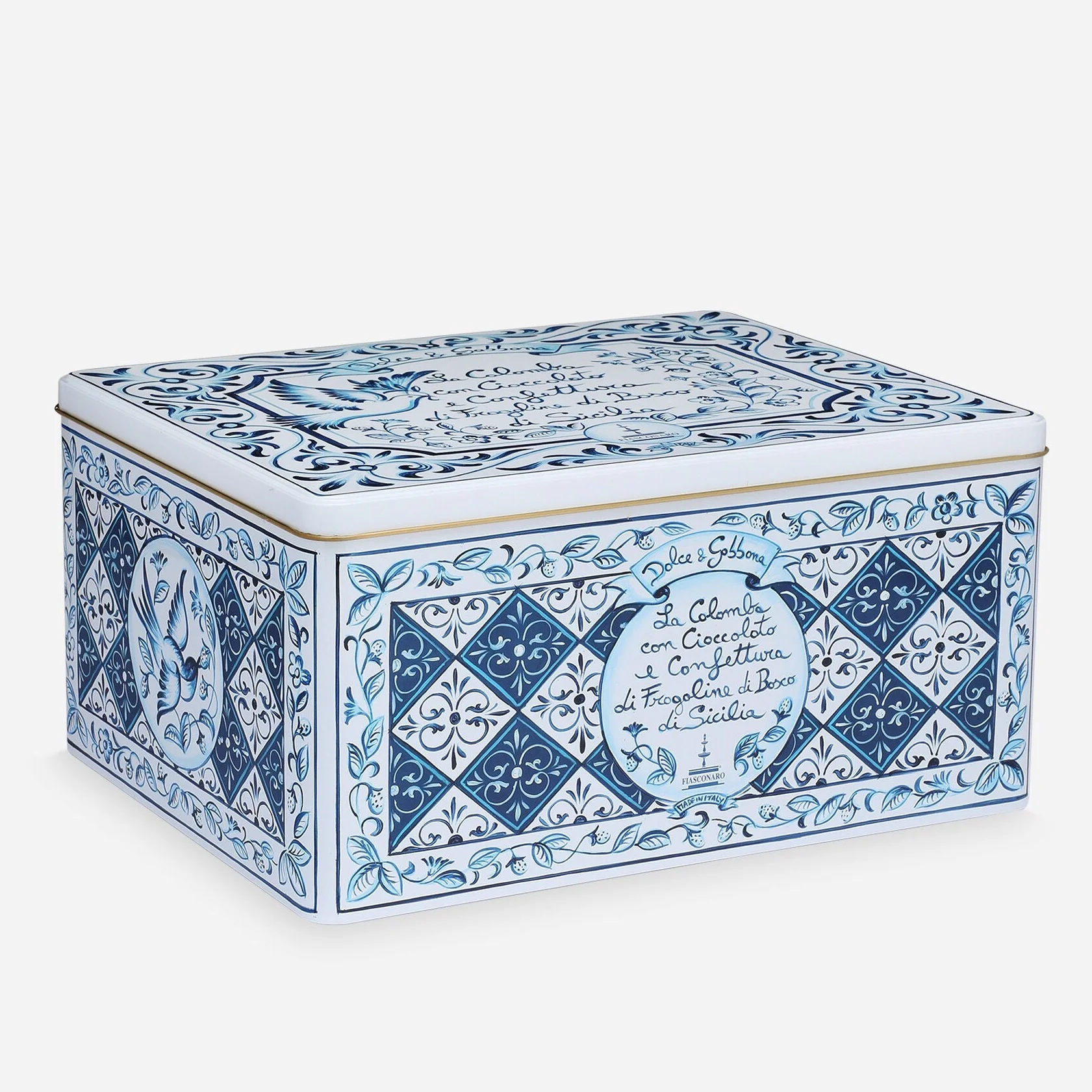 Fiasconaro Dolce & Gabbana Colomba with Sicilian Chocolate and wild strawberry Jam with Chocolate cream, 800+200g - Image 2