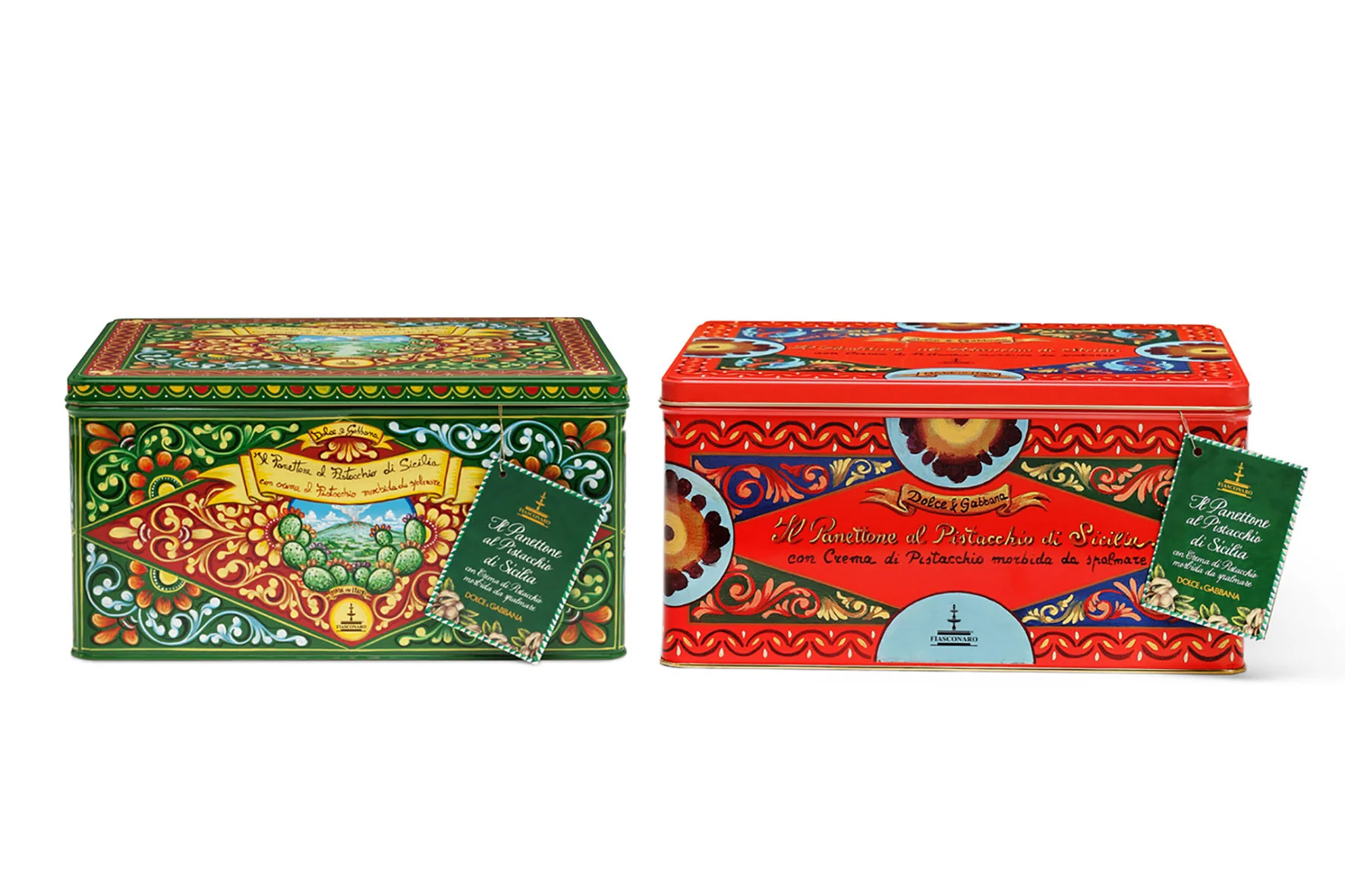 Fiasconaro Dolce & Gabbana Sicilian PISTACHIO PANETTONE IN TIN, 800 g
