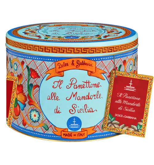 Fiasconaro Dolce & Gabbana Sicilian Panettone alle Mandorle IN Round TIN, 35.3 oz - Image 2