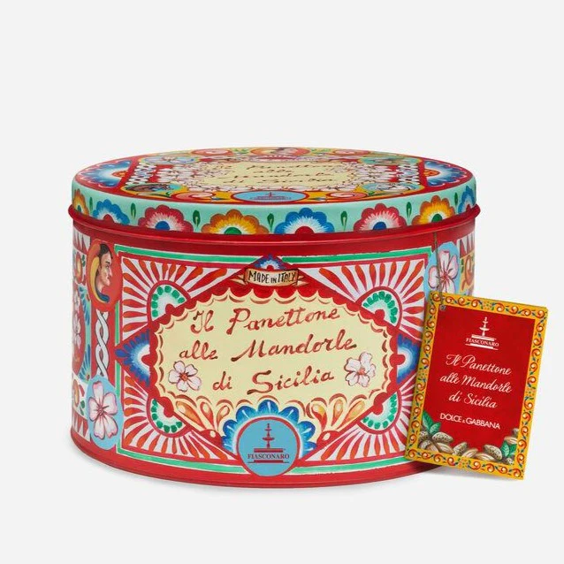 Fiasconaro Dolce & Gabbana Sicilian Panettone alle Mandorle IN Round TIN, 35.3 oz - Image 4
