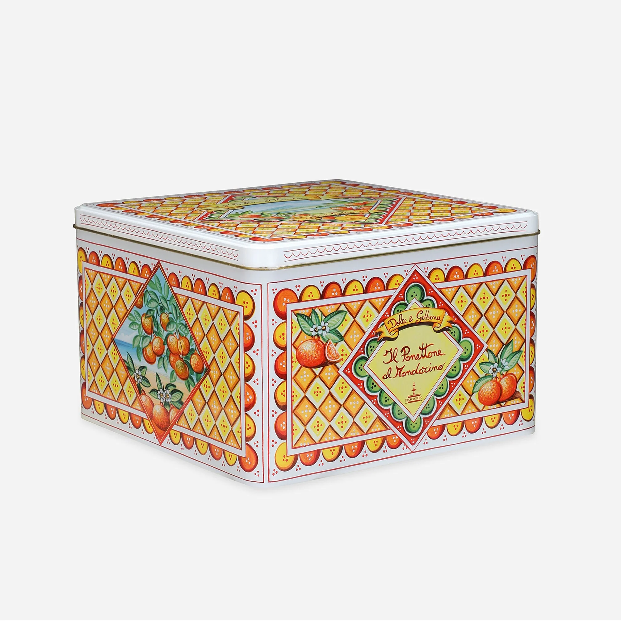 Fiasconaro Dolce & Gabbana Sicilian Panettone Tangerine TIN, Mandorino, 35.3 oz | 1 kg - Image 2