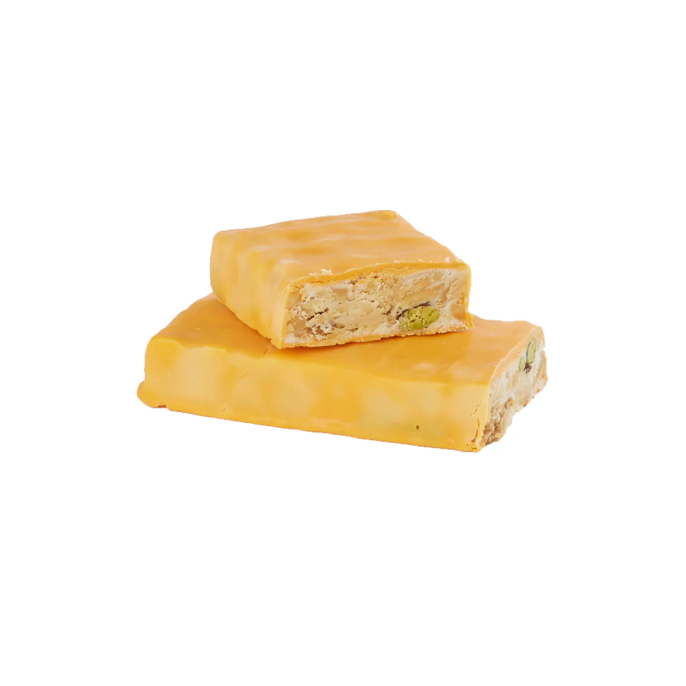 Fiasconaro Torrone Covered w/ Orange White Chocolate, Soft Nougat, 5.29 oz | 150g - Image 2