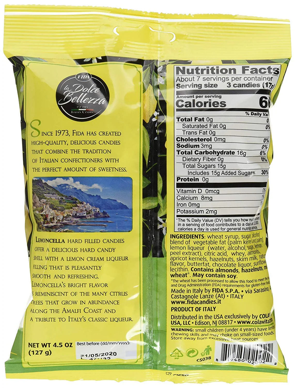 Fida Lemoncella Hard Filled Italian Candy, 4.5 Ounce | 127g - Image 2