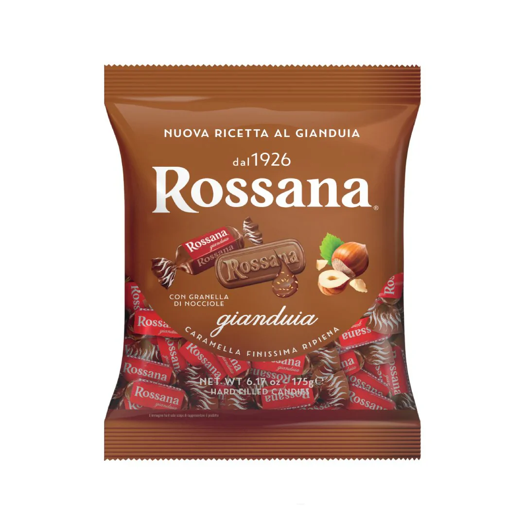 Rossana Gianduja Hazelnut Chocolate Filled Hard Candies – 6.17 oz (175g)