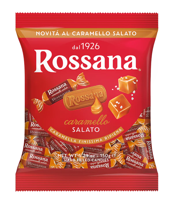 Fida Rossana Salted Caramel Hard Candies, 5.29 oz | 150g