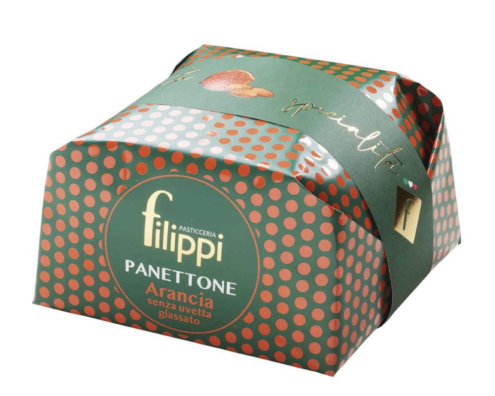 Filippi Panettone Arancia Without Raisins, 17.63 oz | 500g