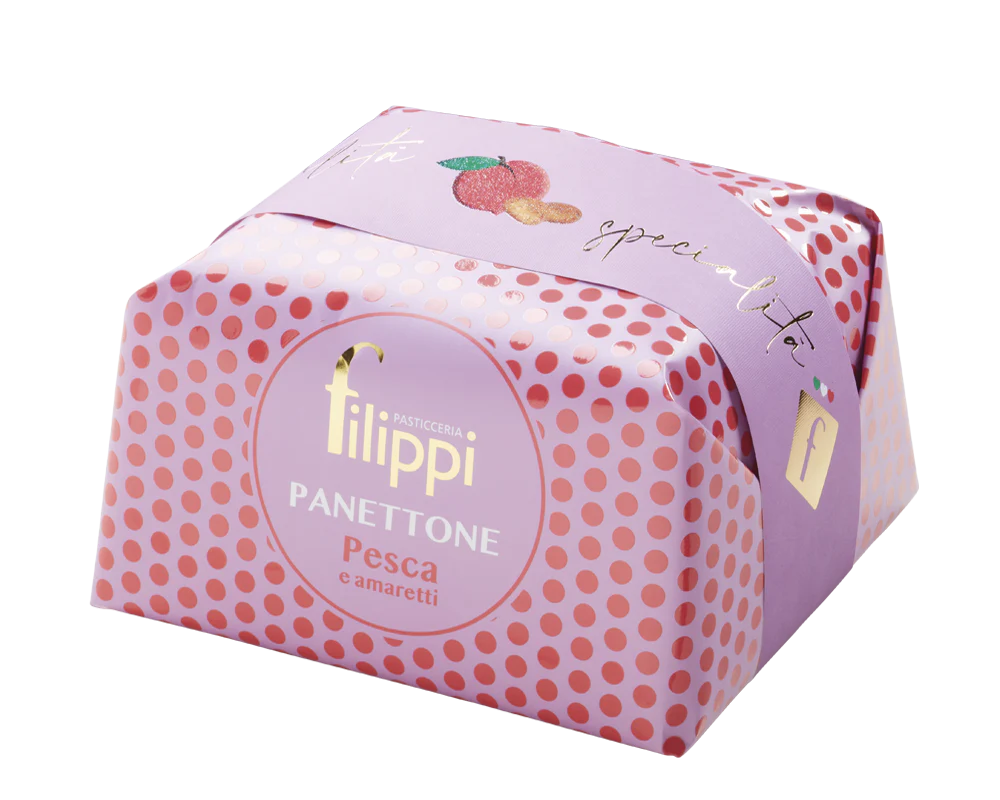 Filippi Panettone Peach & Amaretti, 35.27 oz | 1kg