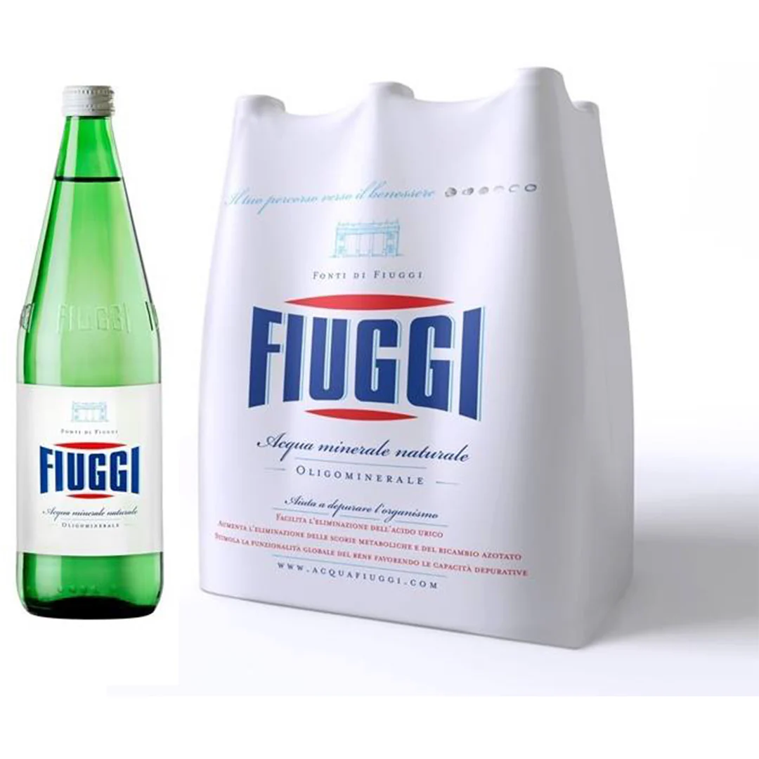 Fiuggi Natural Spring Water, Mineral Water EU, 1 Liter Glass Bottles - Image 2